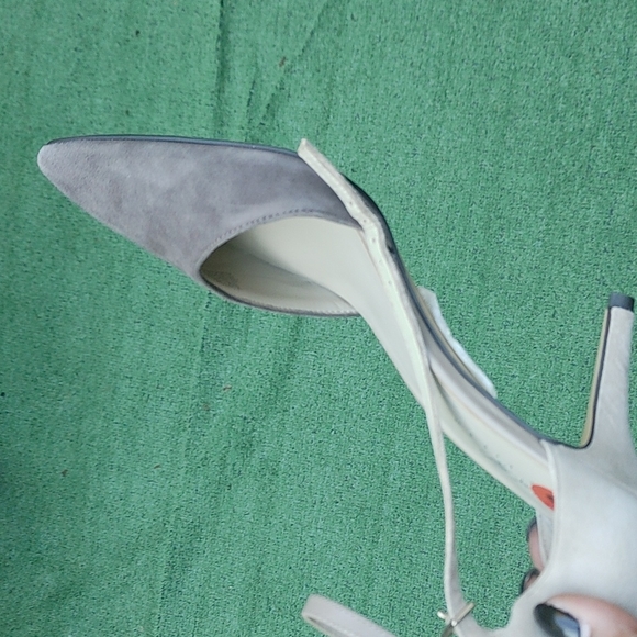 Suede pointed toe ankle strap 8 - Picture 13 of 14